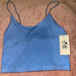 Blue cropped tank